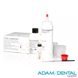 GC COE-COMFORT Professional Pack tissue conditioner powder and liquid for edentulous tissue support and denture comfort in dental clinics.