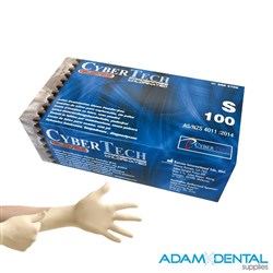 CYBERTECH Latex PF Gloves Medium Box of 100