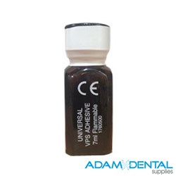 GC EXAFLEX VPS Adhesive 7ml dental impression tray adhesive bottle with brush applicator, designed to securely bond VPS impression materials to trays for accurate dental impressions