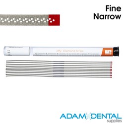 Jiffy Diamond Strips Narrow Fine Perforated Red Pack of 10