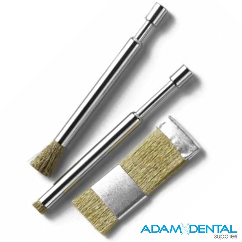 3pcs/pk Bur Cleaning Brass Wire Brush Flat Dental Lab Instrument