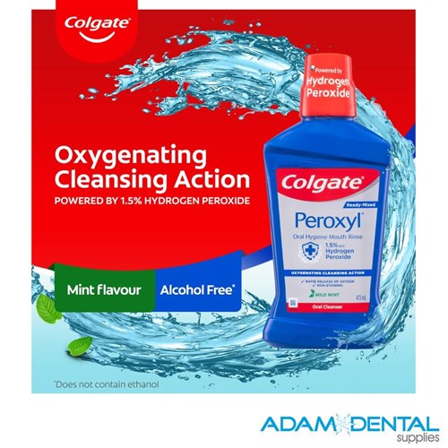 Colgate Peroxyl Oral Mouth Rinse Mouthwash 6 x 473ml