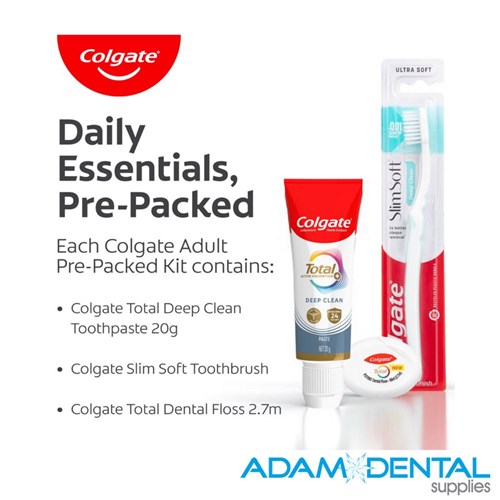 Colgate Adult Pre-Pack Patient Oral Kits X 60 Pack