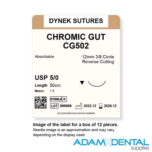 5/0 50cm 12/pk 12mm 3/8 Circ RC