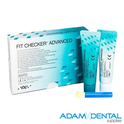GC FIT CHECKER Advanced 1:1 Pack Tube White VPES fit checking and bite registration material for accurate occlusal evaluation in dental clinics