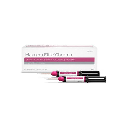 MAXCEM ELITE CHROMA Clear dual Syringe Refill 5gx 2 & 24 tips