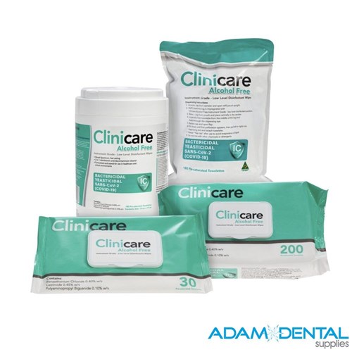 Clinicare Alcohol Free Instrument Grade Wipes