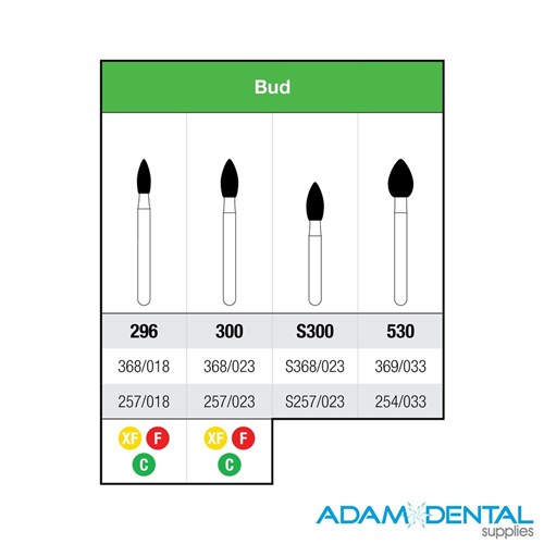 High Speed Diamond Burs Bud 5pk