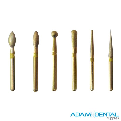 Extra Fine Grit Gold Plated Polishing Diamond Bur