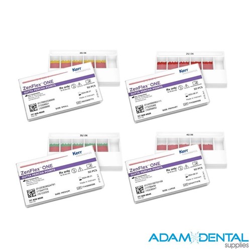 Kerr ZenFlex One Gutta Percha Points - Various Sizes 50/pk