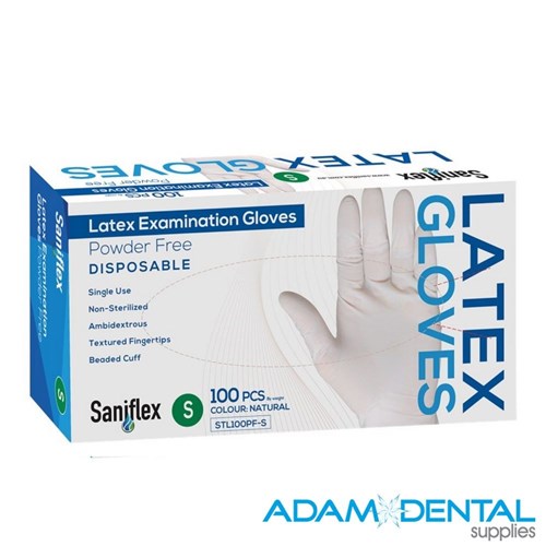 Saniflex Latex Powder Free Exam Gloves 100/pk