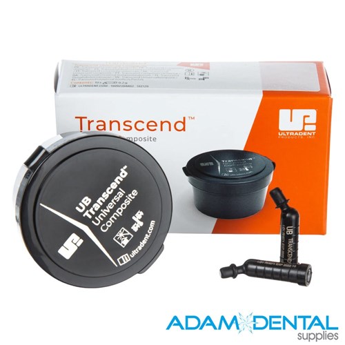 Ultradent Transcend Universal Composite Capsules pack of 10 × 0.2g for direct restorative dental procedures in Australian clinics.