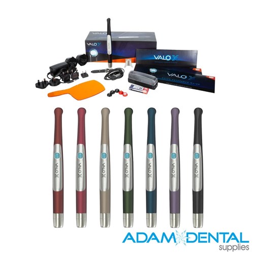 VALO X Colours LED dental curing light kit with cordless handpiece, large curing lens and accessories for professional dental clinics in Australia