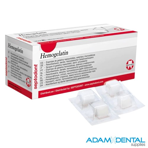Hemogelatin Haemostatic Sponges  10mm x 10mm  24/pk