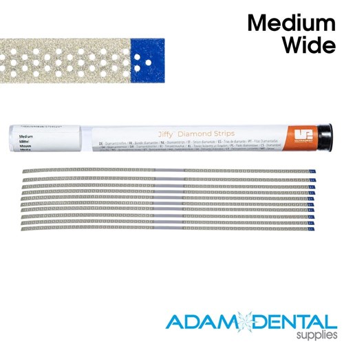 Jiffy Diamond Strips Wide Med Perforated Blue Pack of 10